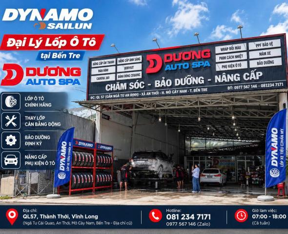Đại Lý Lốp Dynamo Chính Hãng Bến Tre – Bám Đường Tốt, Bền Bỉ, Lắp Đặt Chuẩn