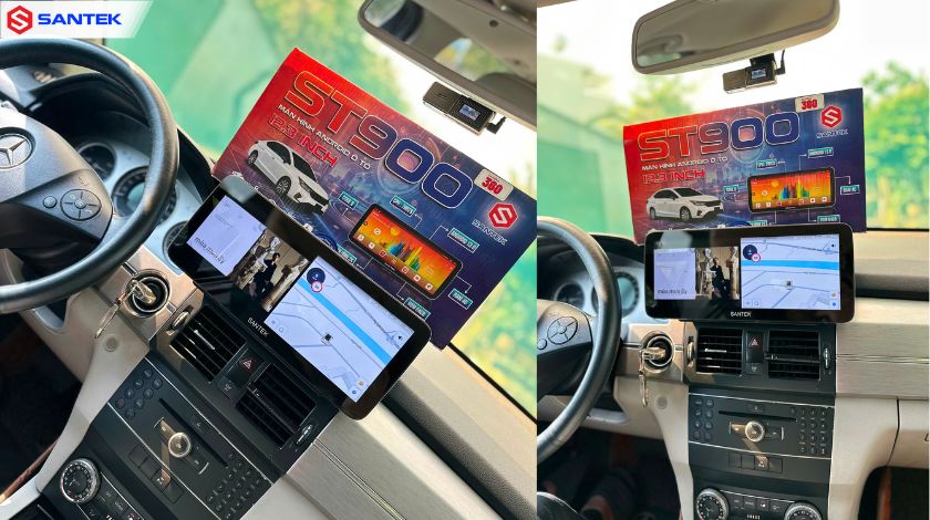 Quy trình lắp màn hình Santek chuyên nghiệp tại Dương Auto Spa